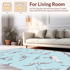 Serene Birds Flying Pattern Design Rug