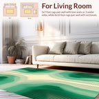 Emerald Green Graduated Stripes Rug