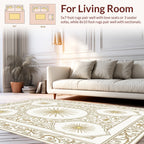 Elegant Floral Sunburst Intricate Design Rug