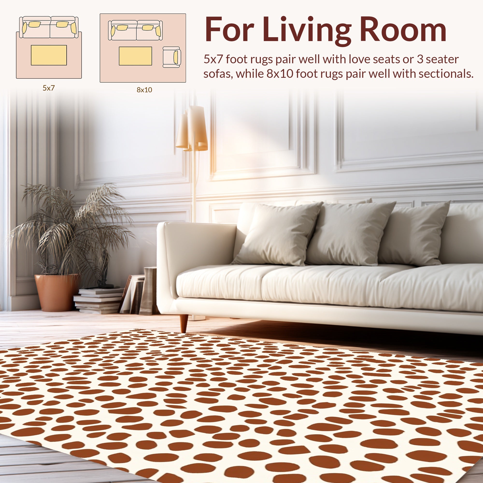 Abstract Dalmatian Print Rug