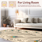 Elegant Feathers With Swirls Design Rug
