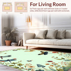 Dragonfly Butterfly Garden Pattern Rug