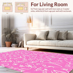 Pink Botanical Abstract Vine Design Rug