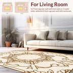 Ornate Floral Art Nouveau Pattern Rug