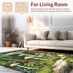 Enchanted Forest Mushroom Woodland Scene Rug