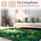 Lush Forest Fern Pattern Rug