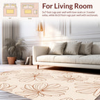 Minimalist Floral Outline Design Rug