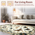 Ornate Butterfly Beetle Nature Pattern Rug