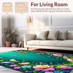 Enchanted Butterfly Floral Abloom Rug