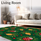 Christmas Pinecone Berry Garland Rug