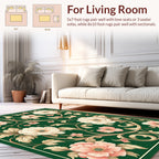 Elegant Floral Swirl Pattern Rug