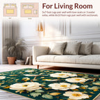 Ornate Floral Bird Art Rug