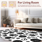 Tribal Jellyfish Swirl Pattern Rug