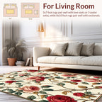Vintage Rose Vine Floral Pattern Rug