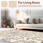 Delicate Floral Scroll Pattern Design Rug