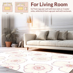 Pastel Floral Outline Repeating Rug