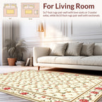 Floral Vines And Blossoms Pattern Rug
