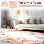 Whimsical Floral Butterflies Soft Pastel Rug