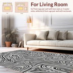 Monoline Swirl Geometric Pattern Rug