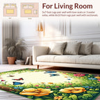 Whimsical Butterflies Blossoms Garden Rug