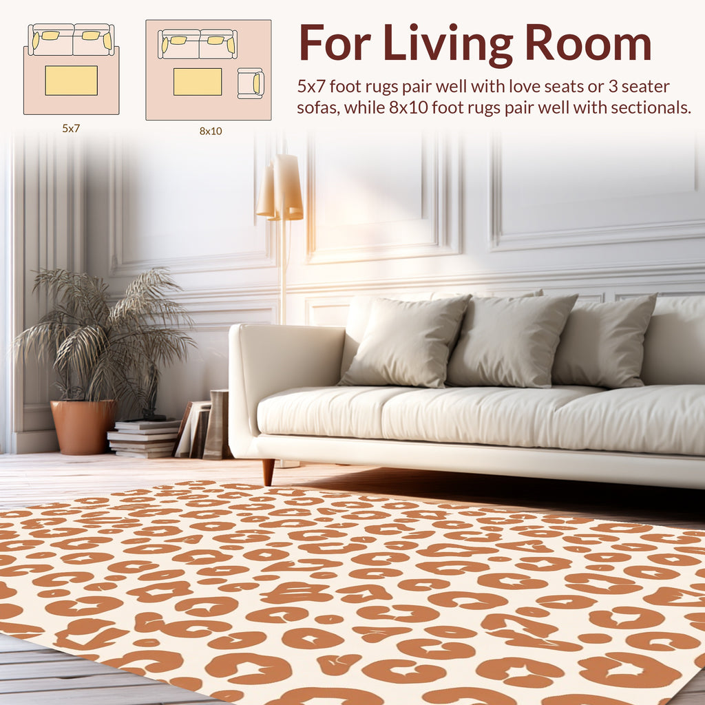 Abstract Rust Spots Print Rug