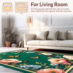 Floral Butterflies Garden Pattern Rug