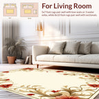 Floral Vine With Red Flowers Rug