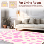 Playful Pink Irregular Spots Rug