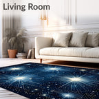 Celestial Starburst Geometric Design Rug