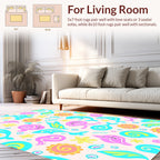 Whimsical Sea Creatures Floral Pattern Rug