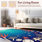Marine Life Swirls Pattern Rug