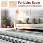 Minimalist Black White Stripe Design Rug
