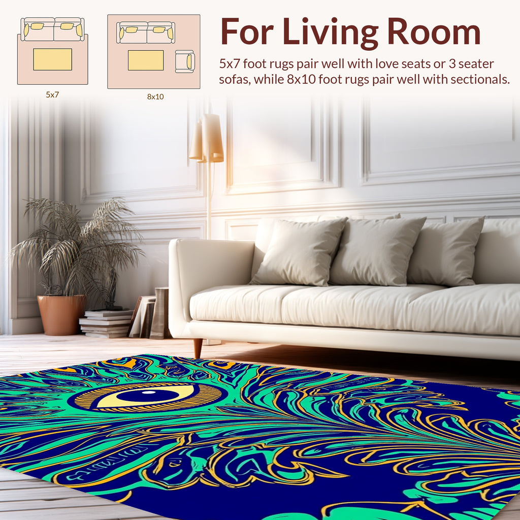 Psychedelic Eye Swirl Pattern Rug