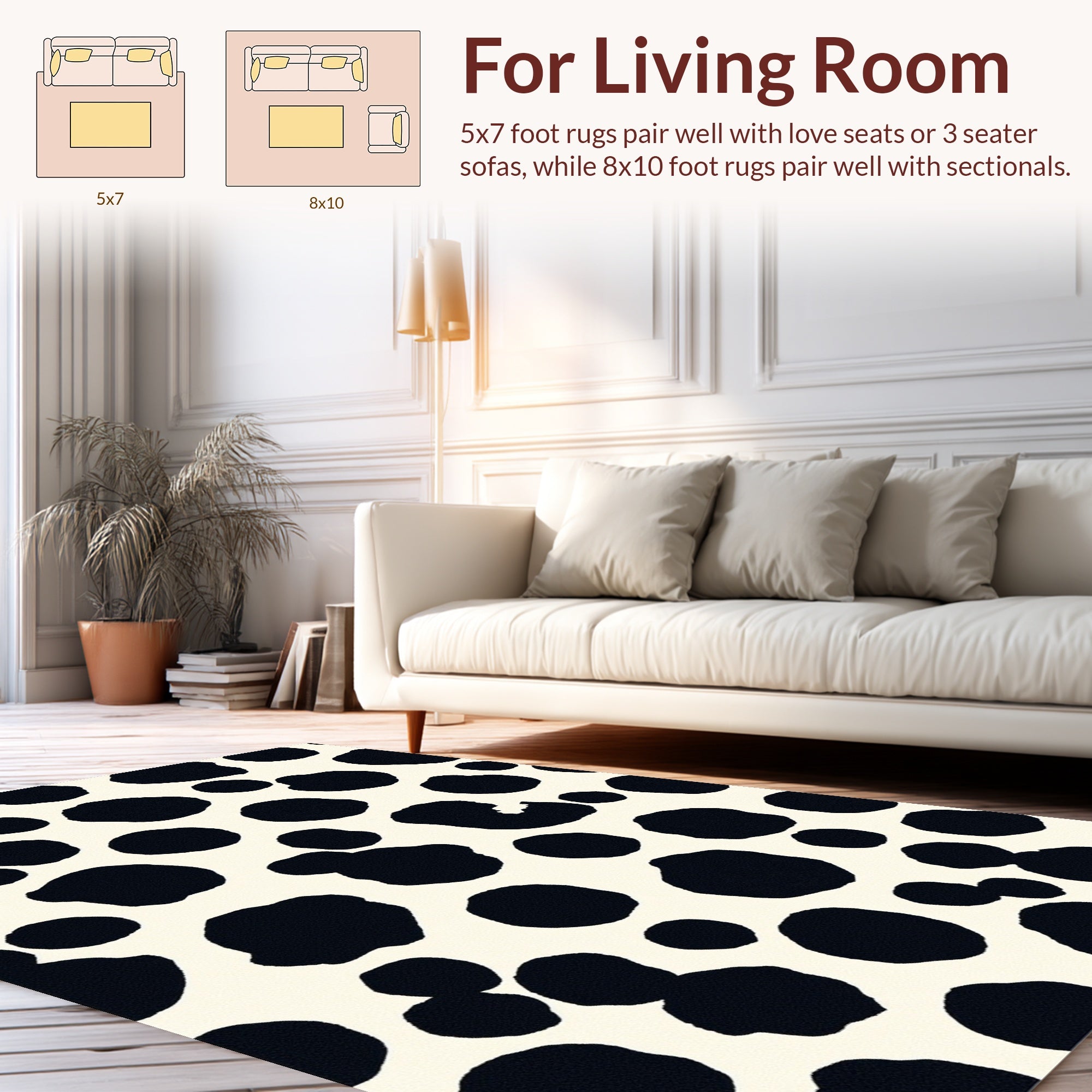 Dalmatian Spotted Bold Pattern Rug
