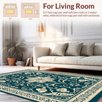 Elegant Floral Scrollwork Intricate Pattern Rug