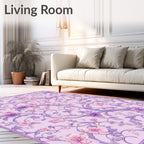 Lavendersweet Floral Vines Pattern Rug