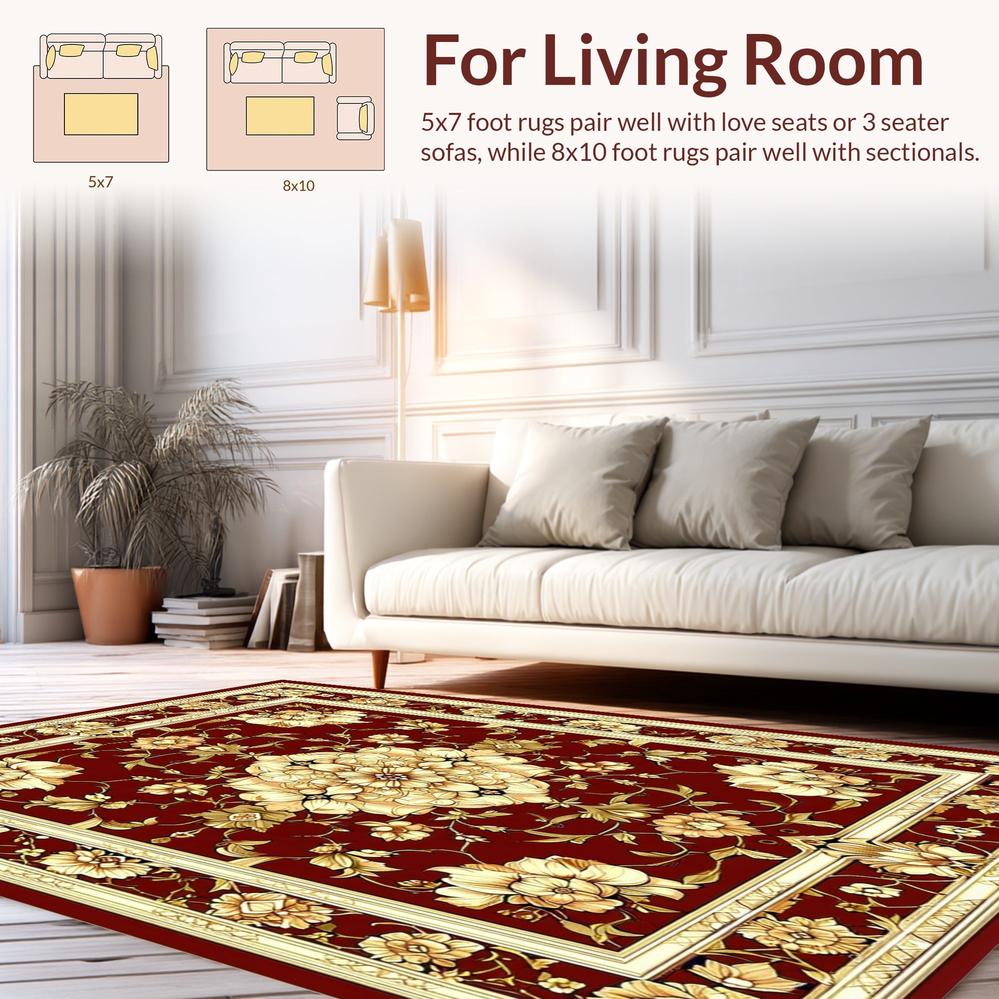 Intricate Floral Blossom Medallion Rug