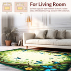 Enchanted Forest Butterfly Garden Rug