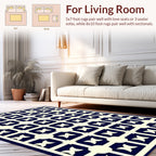 Classic Geometric Lattice Pattern Rug