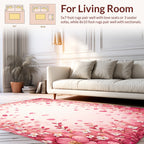 Pink Blossom Branch Floral Design Rug