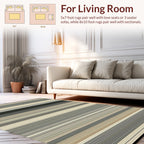 Modern Striped Linear Design Rug