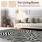 Bold Zebra Striped Pattern Rug