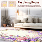 Floral vines with lavender and roses Rug