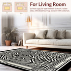 Geometric Maze Pattern Rug