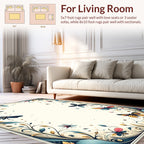 Whimsical Nature Floral Butterfly Design Rug