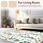 Lavender Eucalyptus Botanical Print Rug