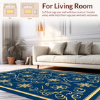 Ornate Floral Swirl Pattern Design Rug