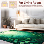 Mystical Forest Canopy Greenery Pattern Rug
