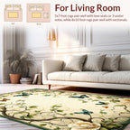 Nature Inspired Butterfly Floral Pattern Rug
