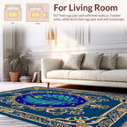Elegant Peacock Feather Design Rug
